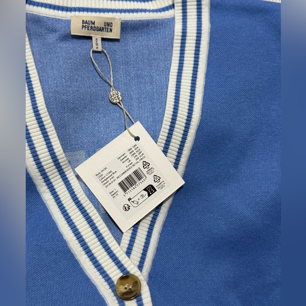Baum Und Pferdgarten NWT Cissi The Baum Factory Wedgewood Blue Cardigan - Picture 5 of 6